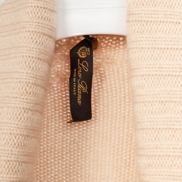 Loro Piana Cream Cashmere Open-Front Shawl Cardigan - Picture 4 of 9